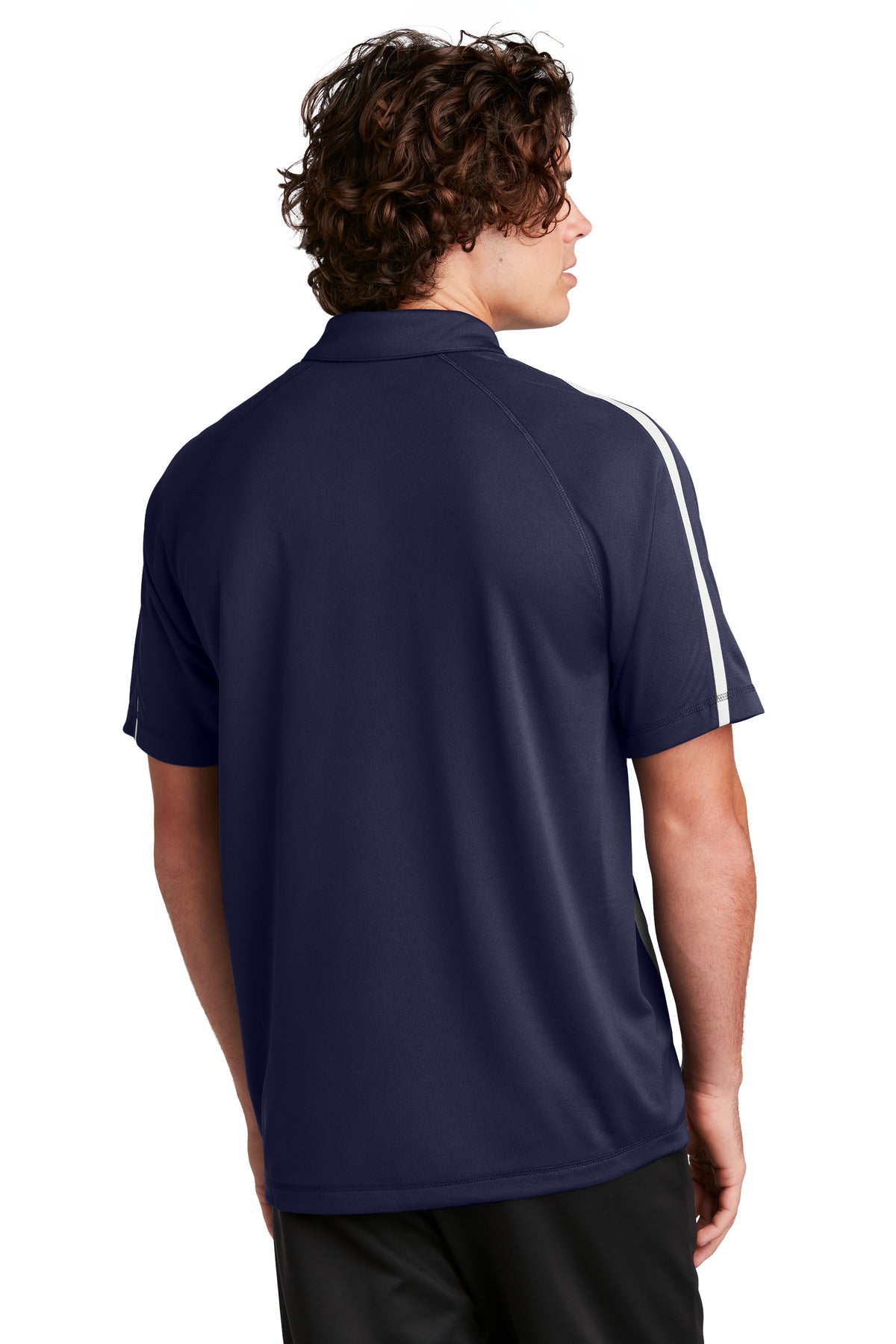Custom Embroidered Sport-Tek PosiCharge Micro-Mesh Colorblock Polo. ST685,True Navy/ White