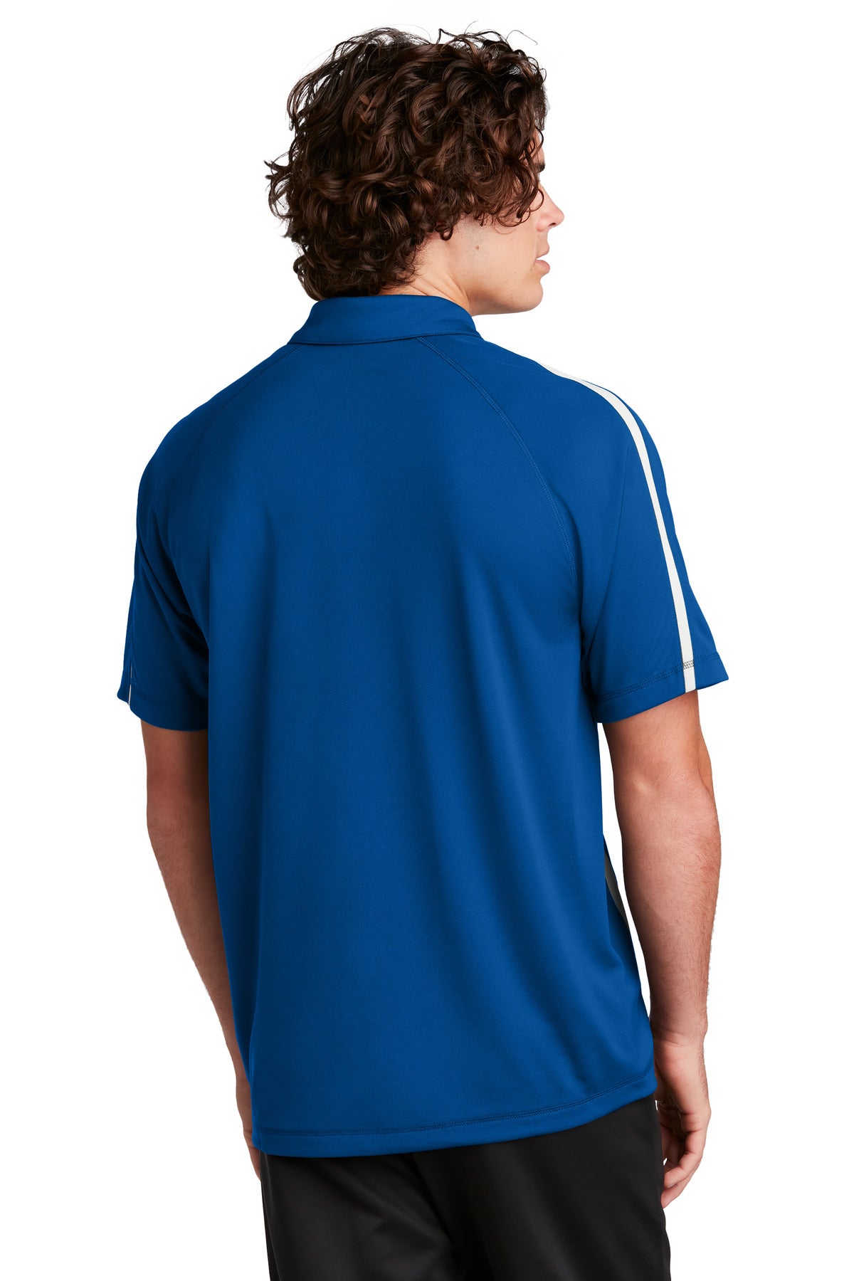 Custom Embroidered Sport-Tek PosiCharge Micro-Mesh Colorblock Polo. ST685,True Royal/ White