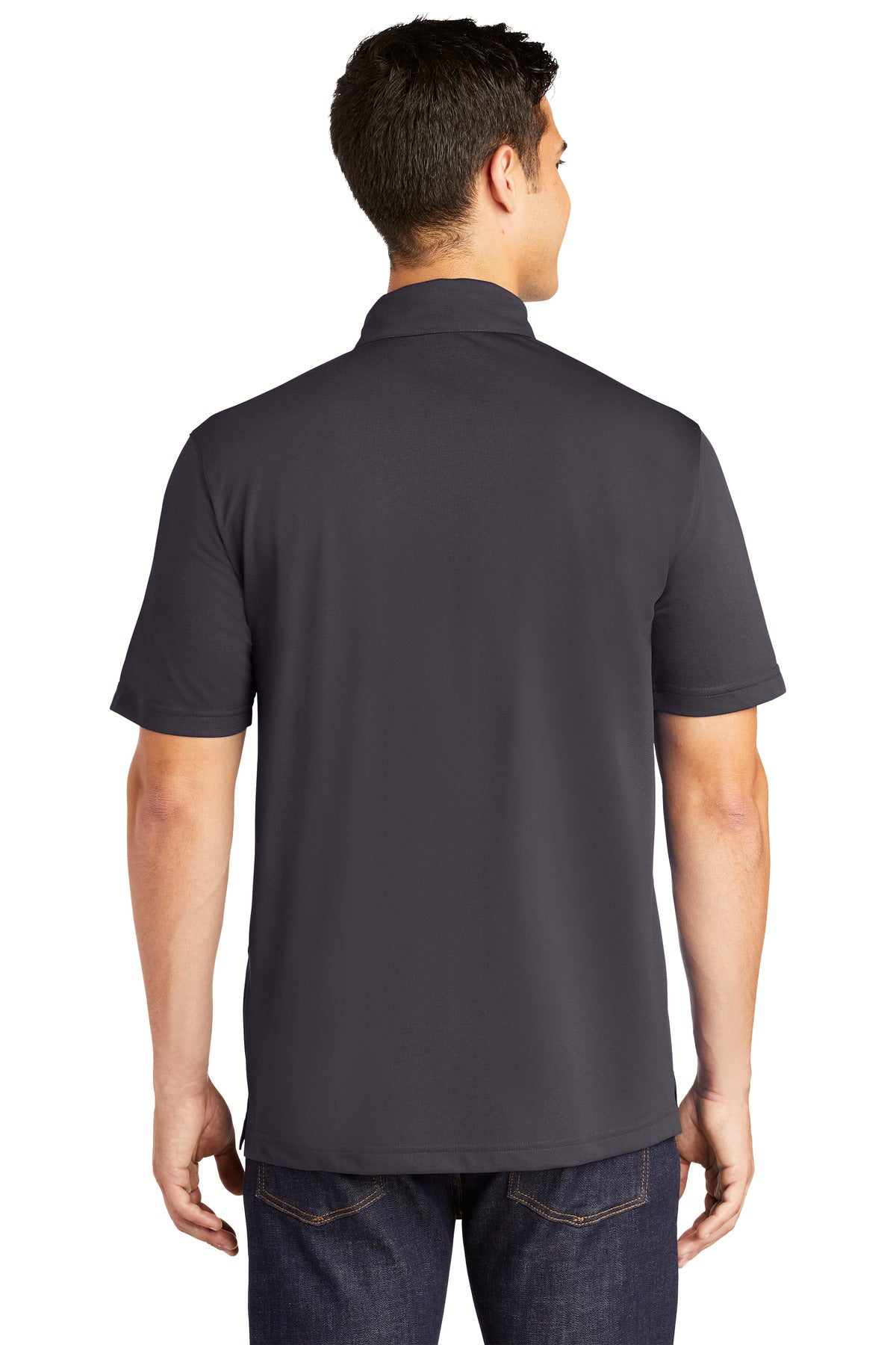 Custom Embroidered Sport-Tek PosiCharge Active Textured Polo. ST690,Iron Grey