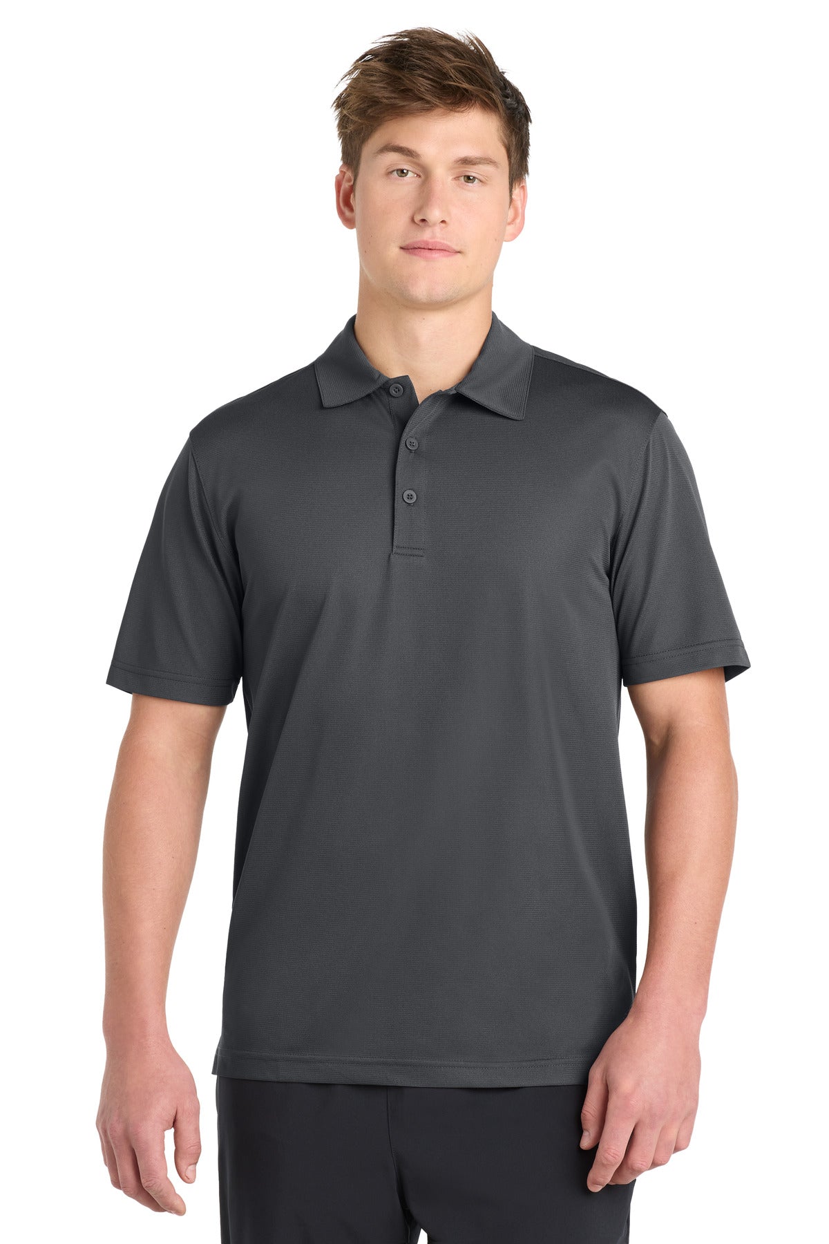 Custom Embroidered Sport-Tek Polos/Knits in Iron Grey