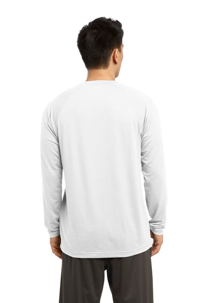 Custom Embroidered Sport-Tek  Long Sleeve Ultimate Performance Crew. ST700LS,White