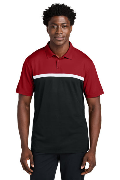 Custom Embroidered Sport-Tek Polos/Knits in Deep Red/ Black/ White
