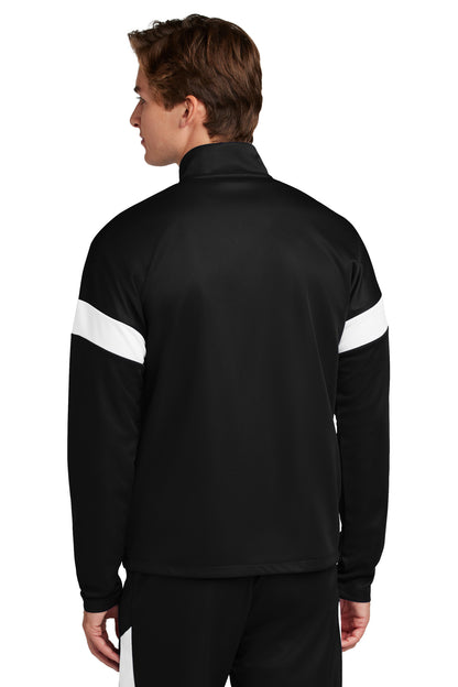 Custom Embroidered Sport-Tek Travel Full-Zip Jacket ST800,Black/ White