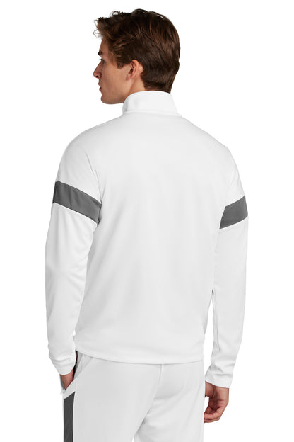 Custom Embroidered Sport-Tek Travel Full-Zip Jacket ST800,White/ Iron Grey