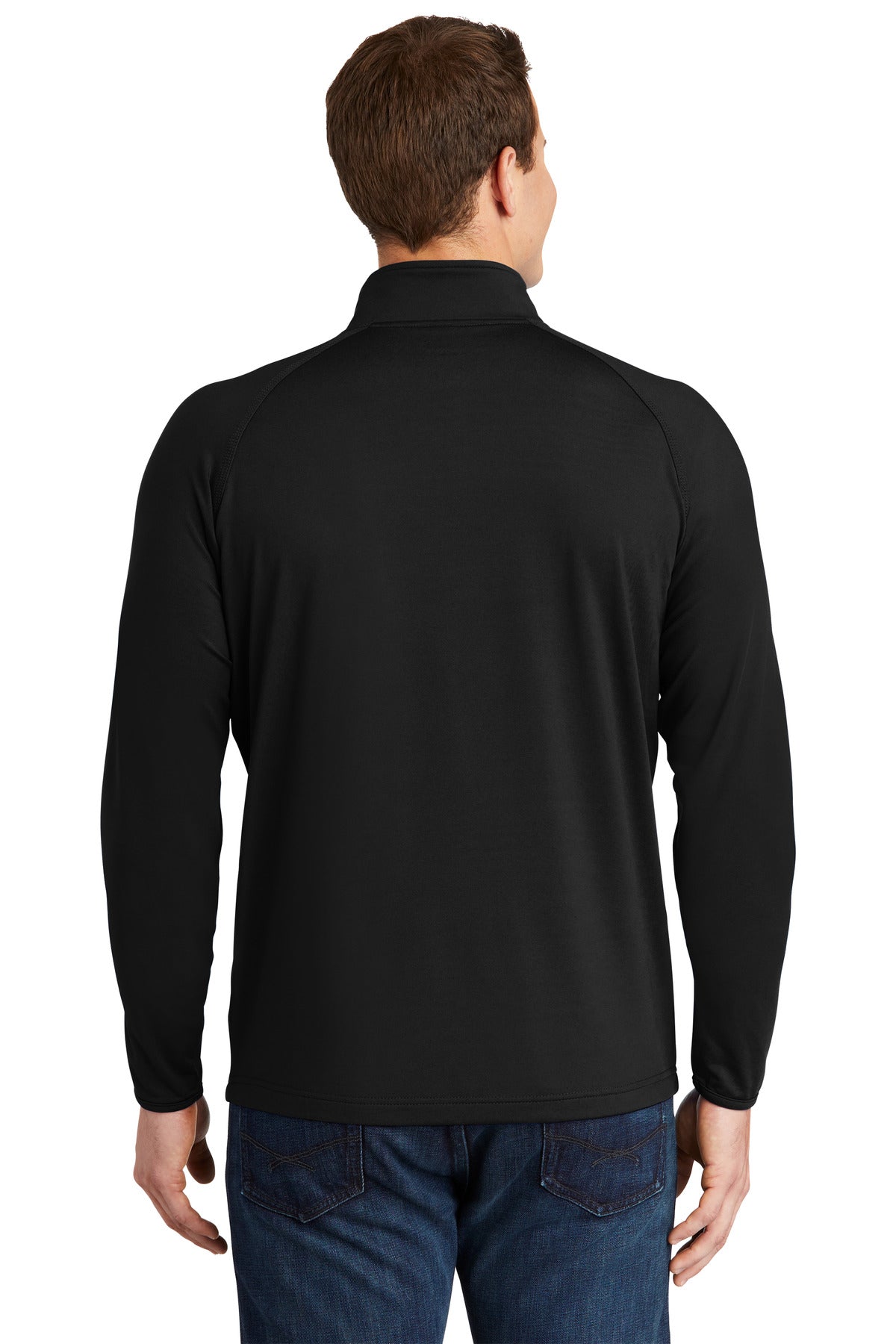 Custom Embroidered Sport-Tek Sport-Wick Stretch 1/4-Zip Pullover. ST850,Black