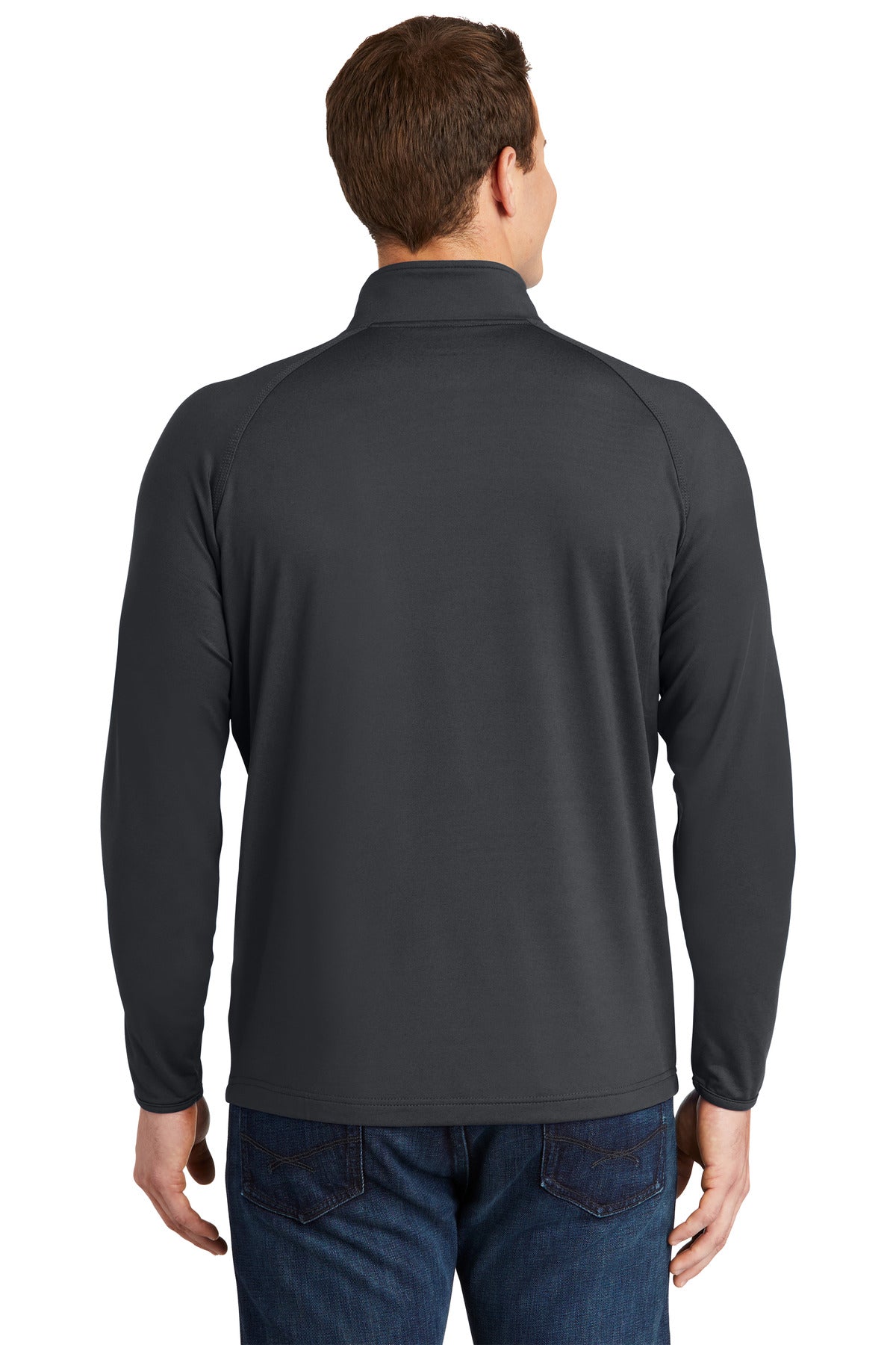 Custom Embroidered Sport-Tek Sport-Wick Stretch 1/4-Zip Pullover. ST850,Charcoal Grey