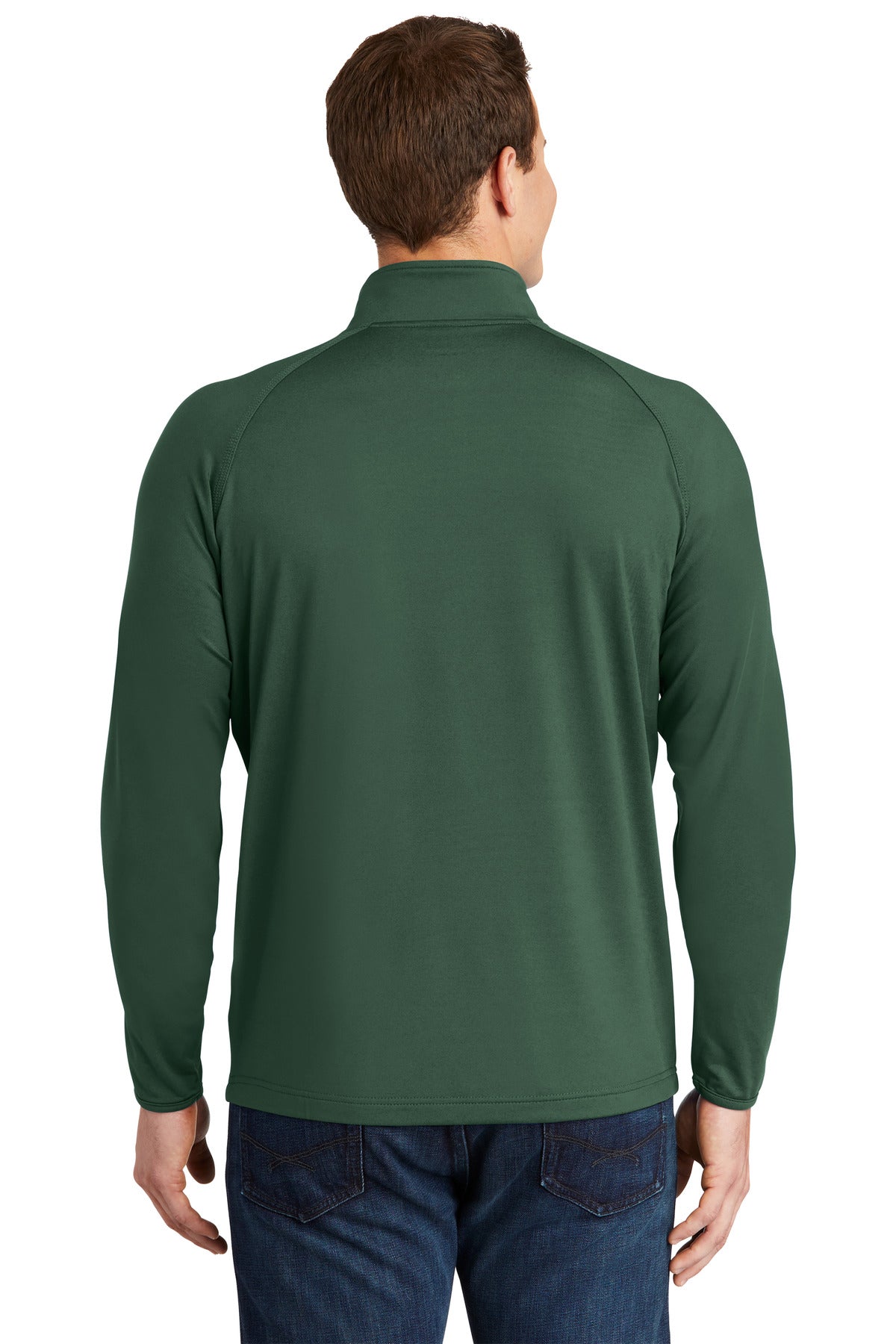Custom Embroidered Sport-Tek Sport-Wick Stretch 1/4-Zip Pullover. ST850,Forest Green