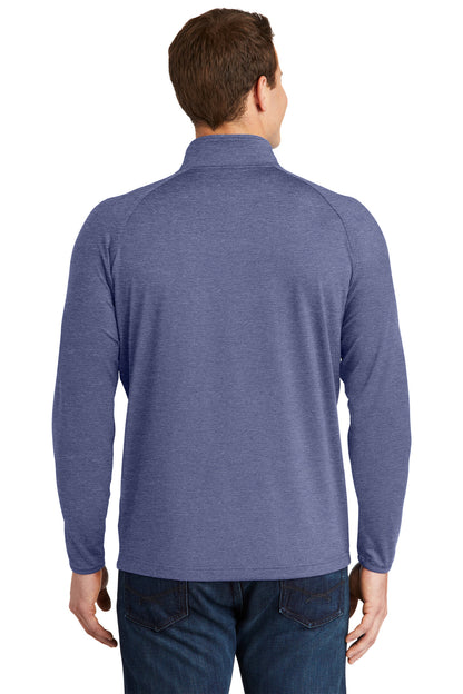 Custom Embroidered Sport-Tek Sport-Wick Stretch 1/4-Zip Pullover. ST850,True Navy Heather