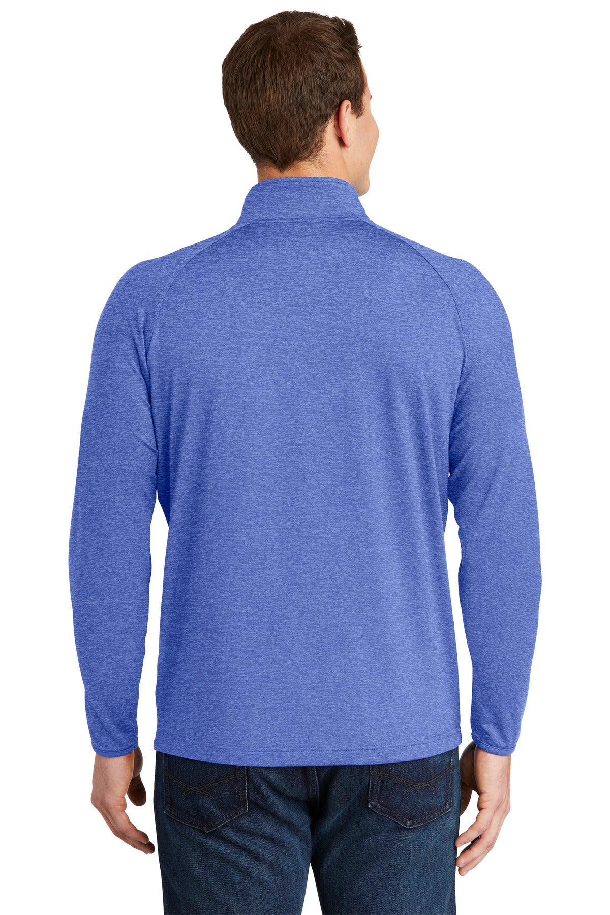 Custom Embroidered Sport-Tek Sport-Wick Stretch 1/4-Zip Pullover. ST850,True Royal Heather