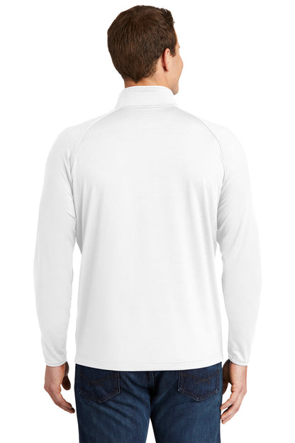 Custom Embroidered Sport-Tek Sport-Wick Stretch 1/4-Zip Pullover. ST850,White