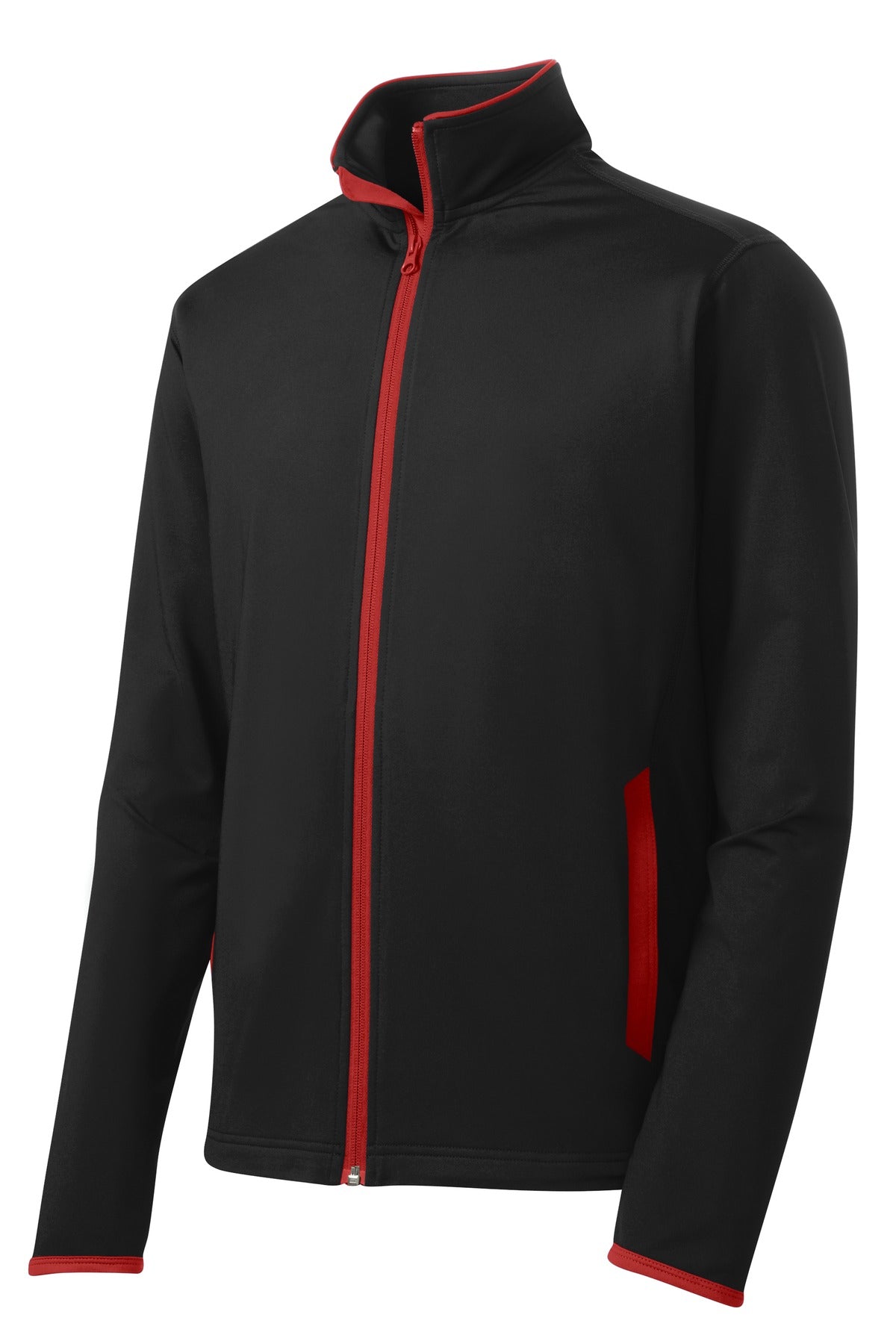 Sport-Tek Sport-Wick Stretch Contrast Full-Zip Jacket.  ST853