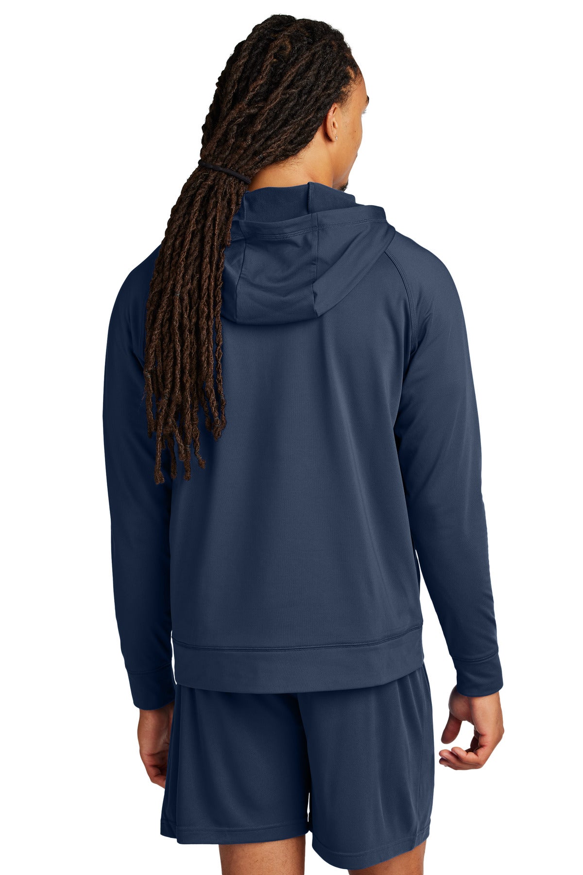 Custom Embroidered Sport-Tek Sport-Wick Stretch 1/2-Zip Hoodie ST856,True Navy