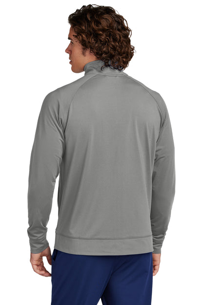 Custom Embroidered Sport-Tek Sport-Wick Stretch Full-Zip Cadet Jacket ST857,Charcoal Grey