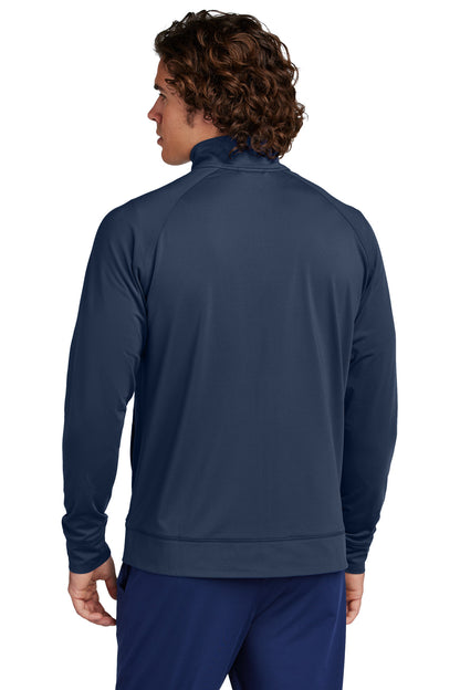 Custom Embroidered Sport-Tek Sport-Wick Stretch Full-Zip Cadet Jacket ST857,True Navy