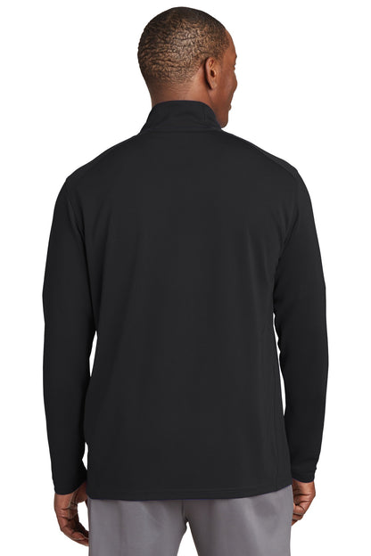 Custom Embroidered Sport-Tek Sport-Wick Textured 1/4-Zip Pullover.  ST860,Black