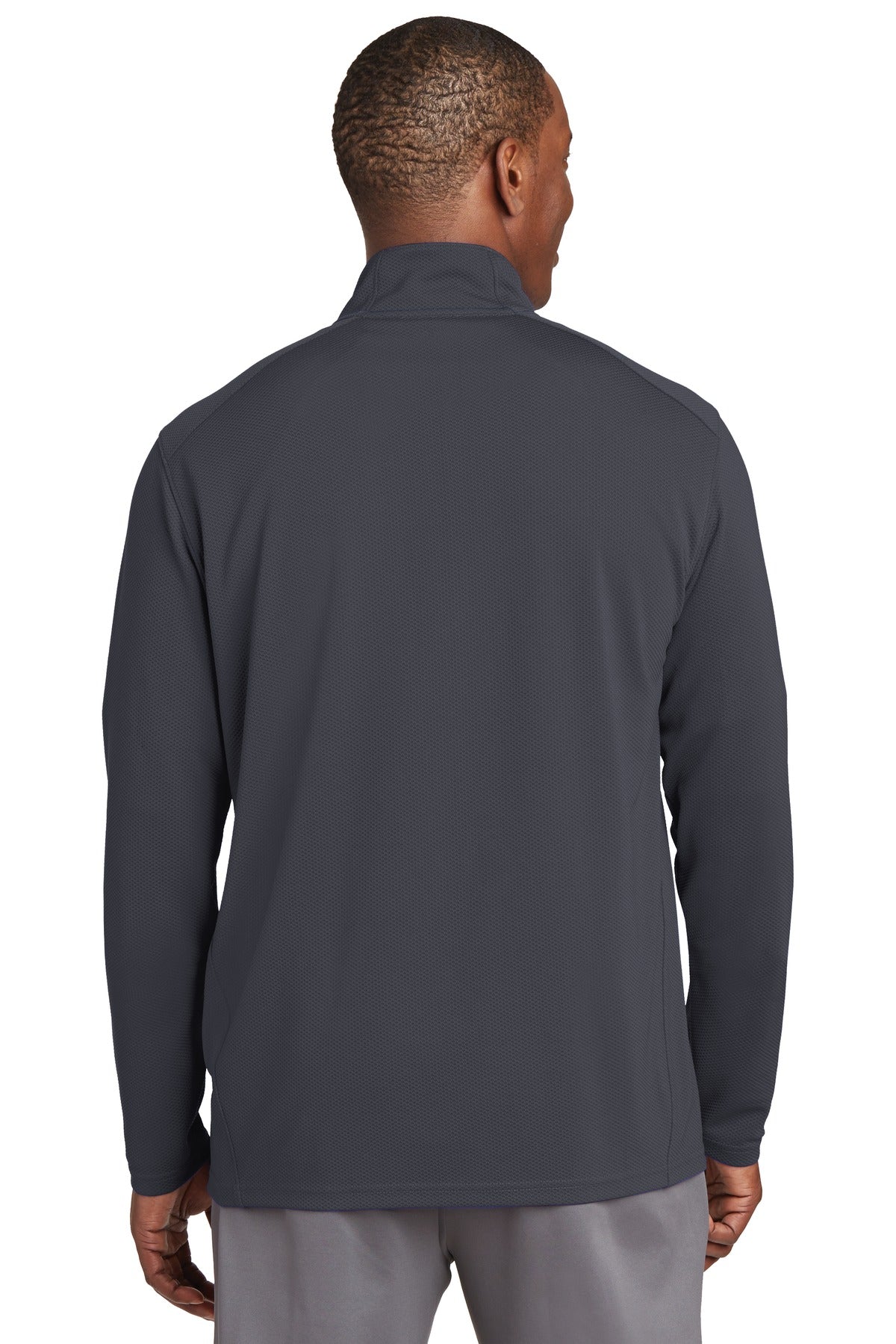 Custom Embroidered Sport-Tek Sport-Wick Textured 1/4-Zip Pullover.  ST860,Iron Grey