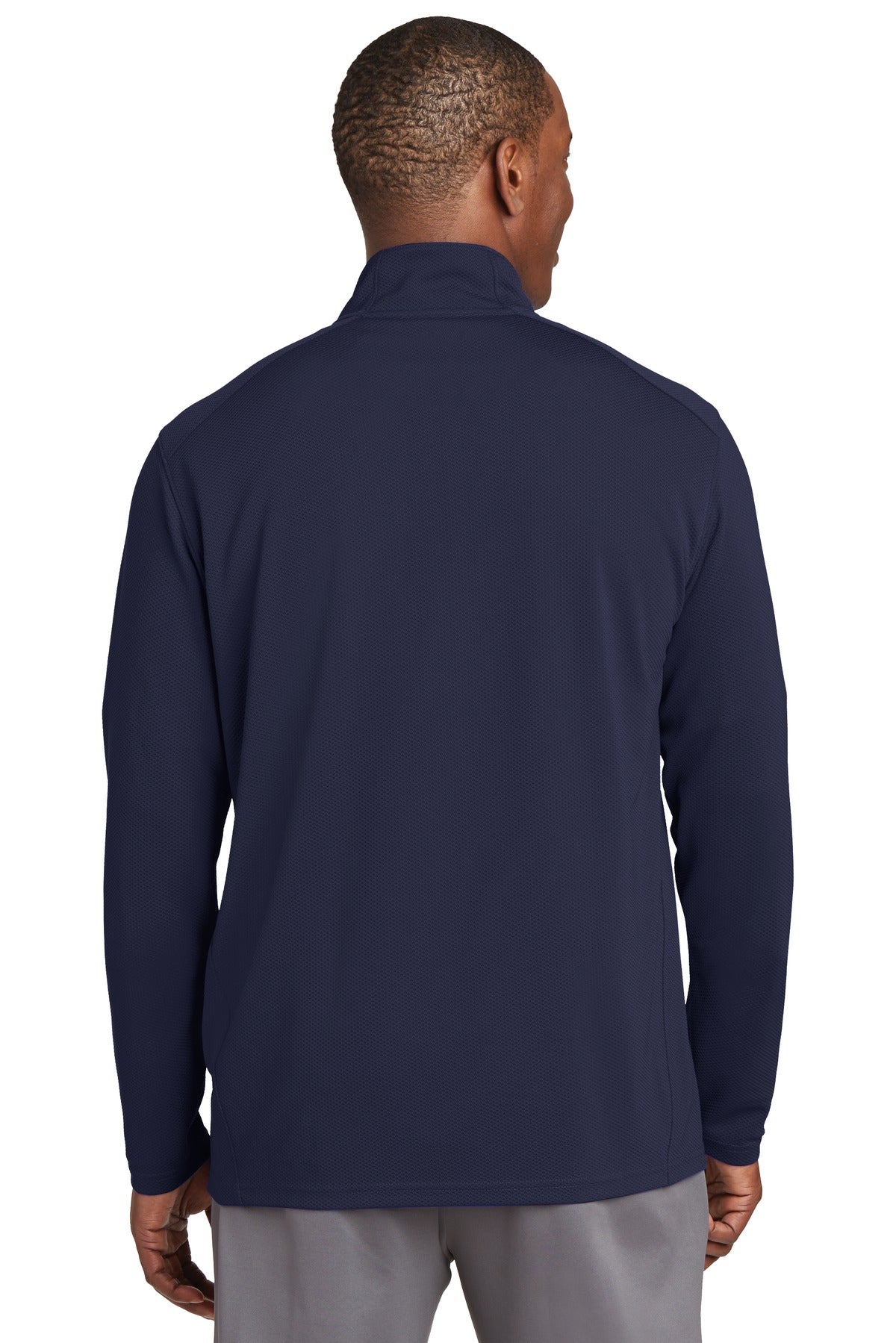 Custom Embroidered Sport-Tek Sport-Wick Textured 1/4-Zip Pullover.  ST860,True Navy