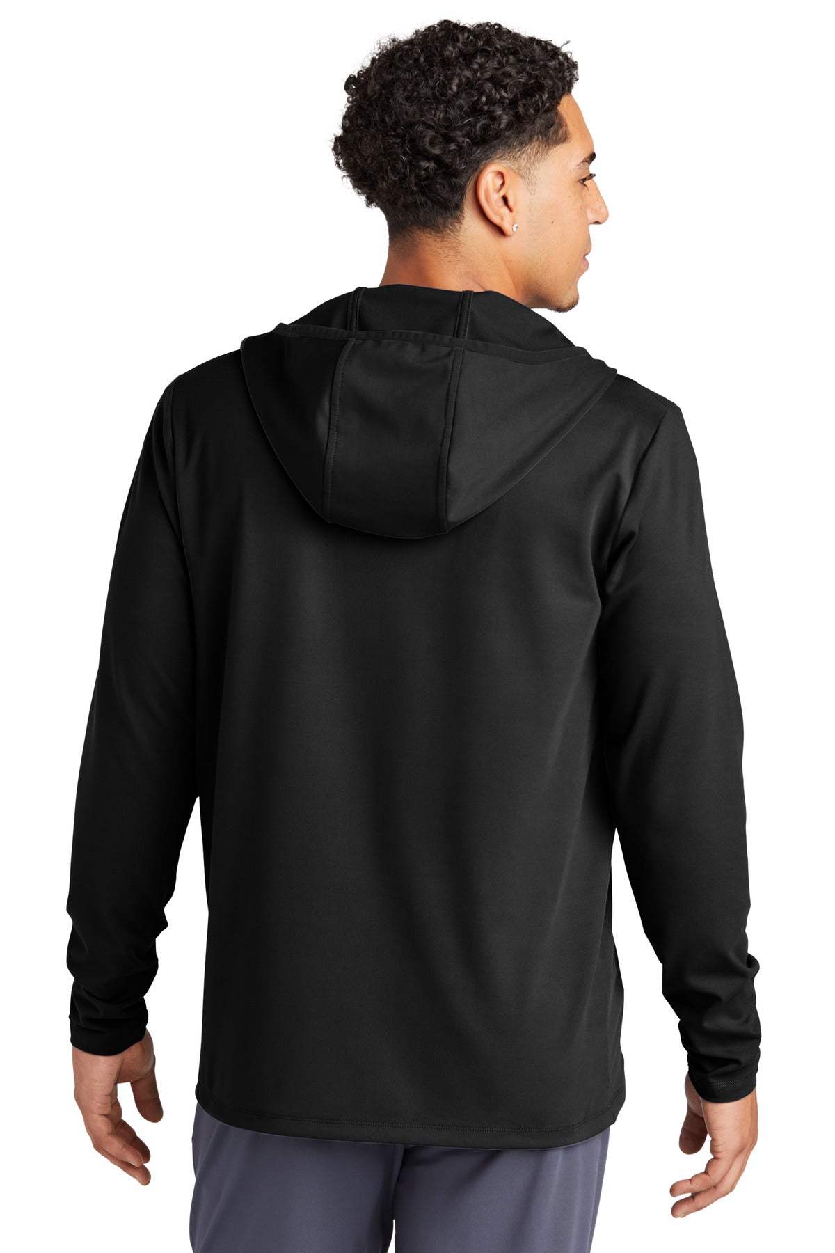 Custom Embroidered Sport-Tek Circuit Hooded Full-Zip ST870,Deep Black