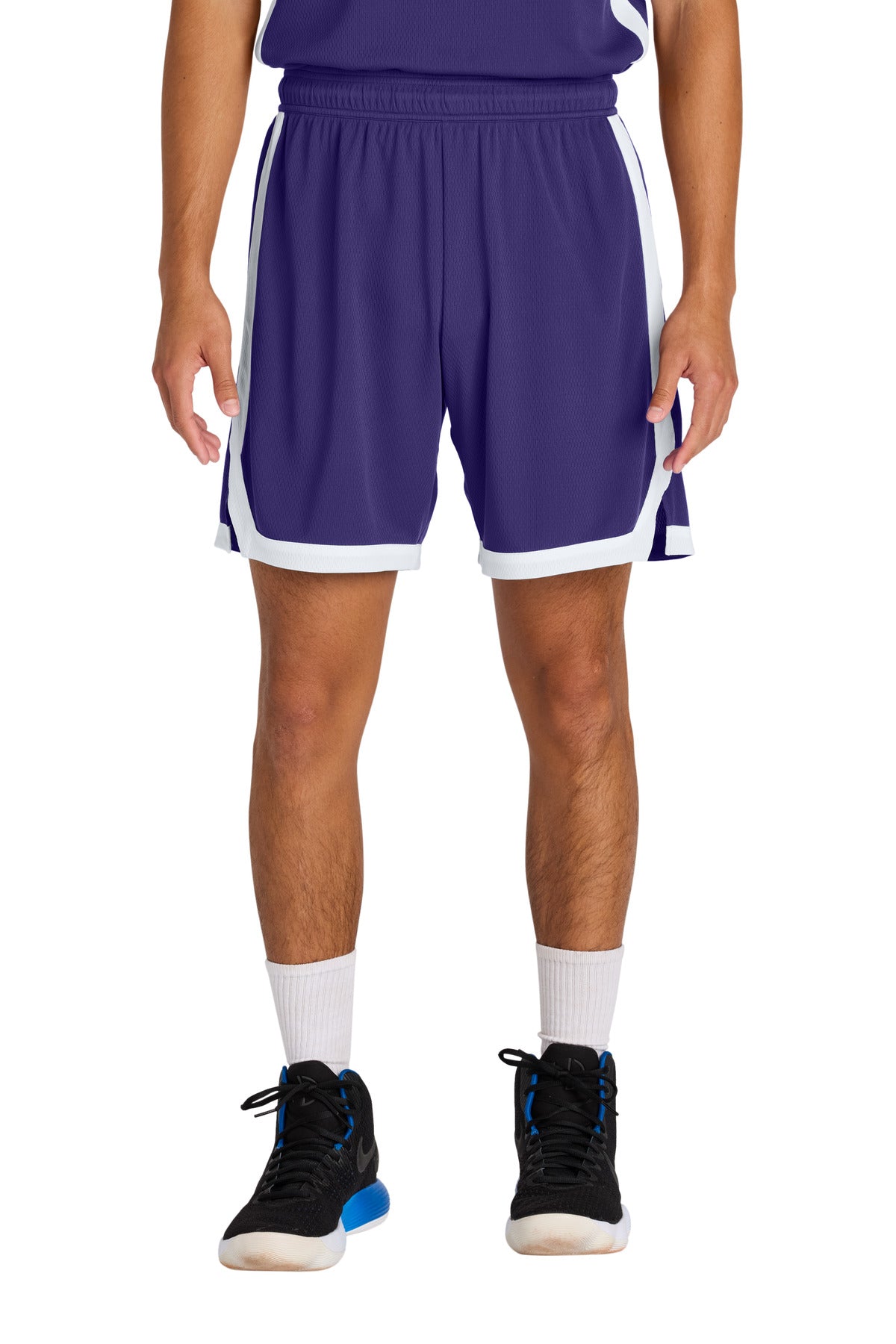 Custom Embroidered Sport-Tek Activewear in Purple/ White