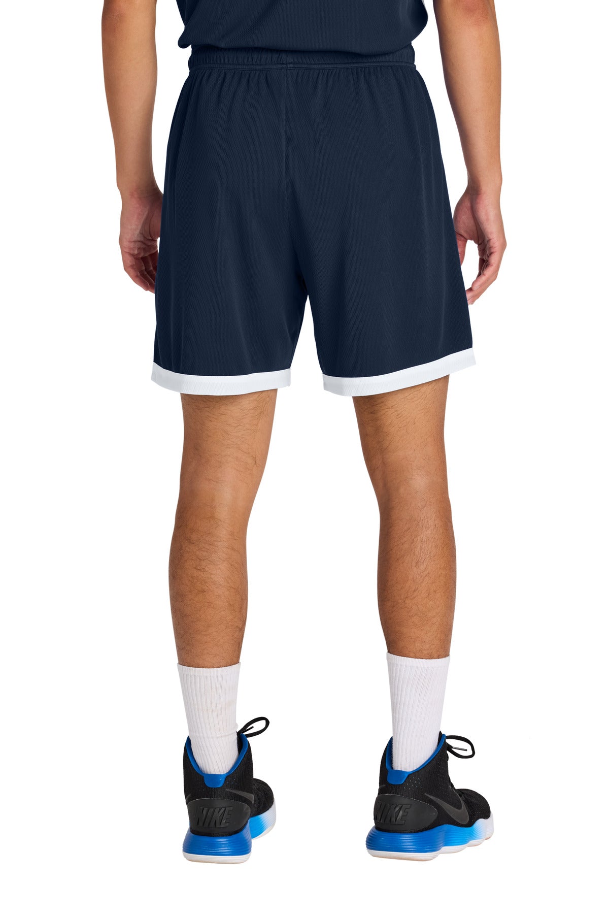 Custom Embroidered Sport-Tek Rival Basketball 7 Short ST901,True Navy/ White