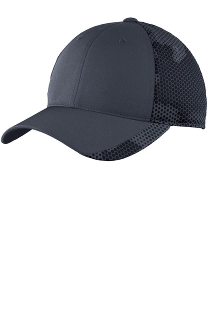 Custom Embroidered Sport-Tek Caps in Iron Grey