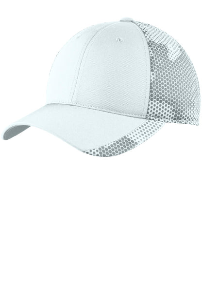 Custom Embroidered Sport-Tek Caps in White