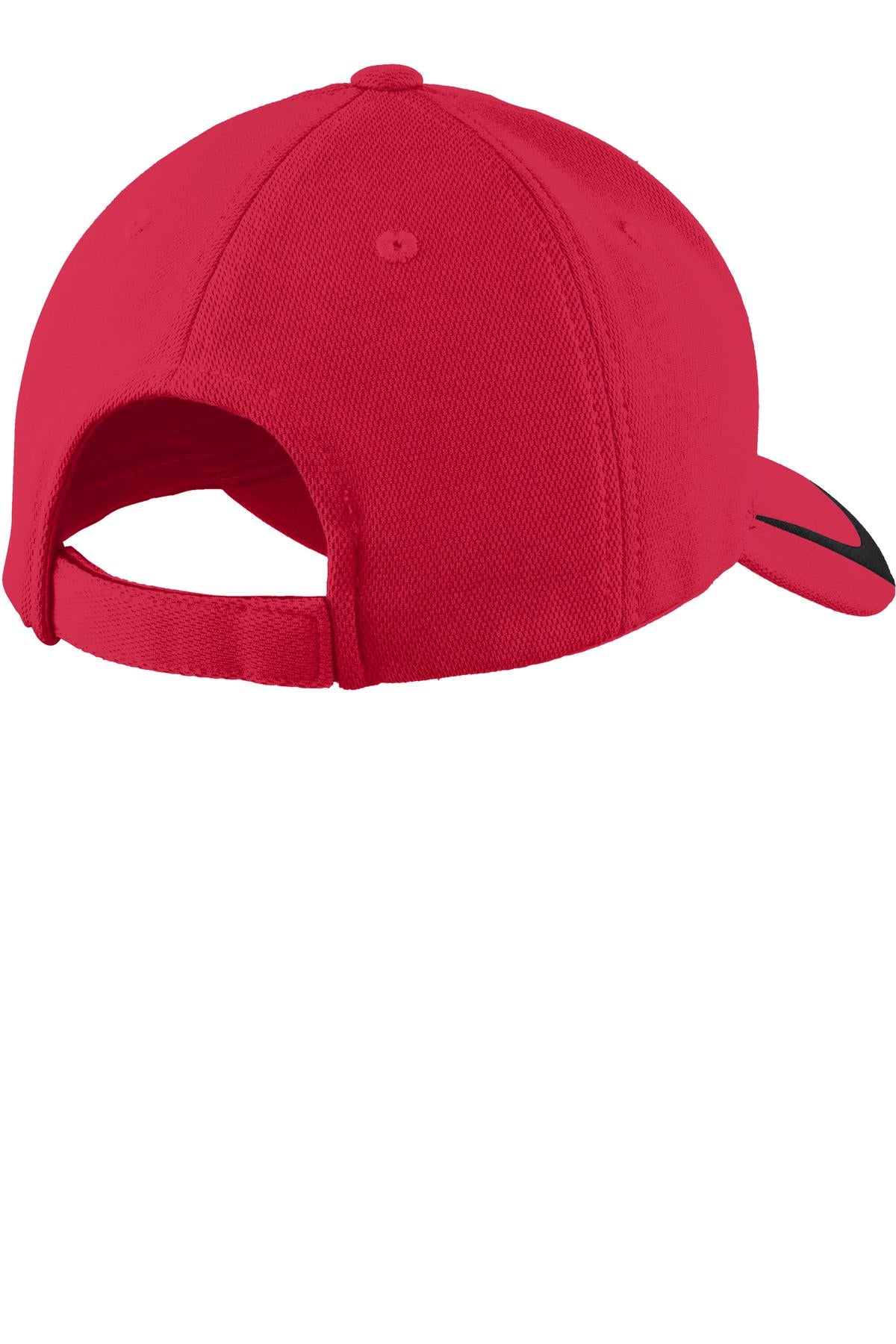 Custom Embroidered Sport-Tek Caps in True Red/ Black