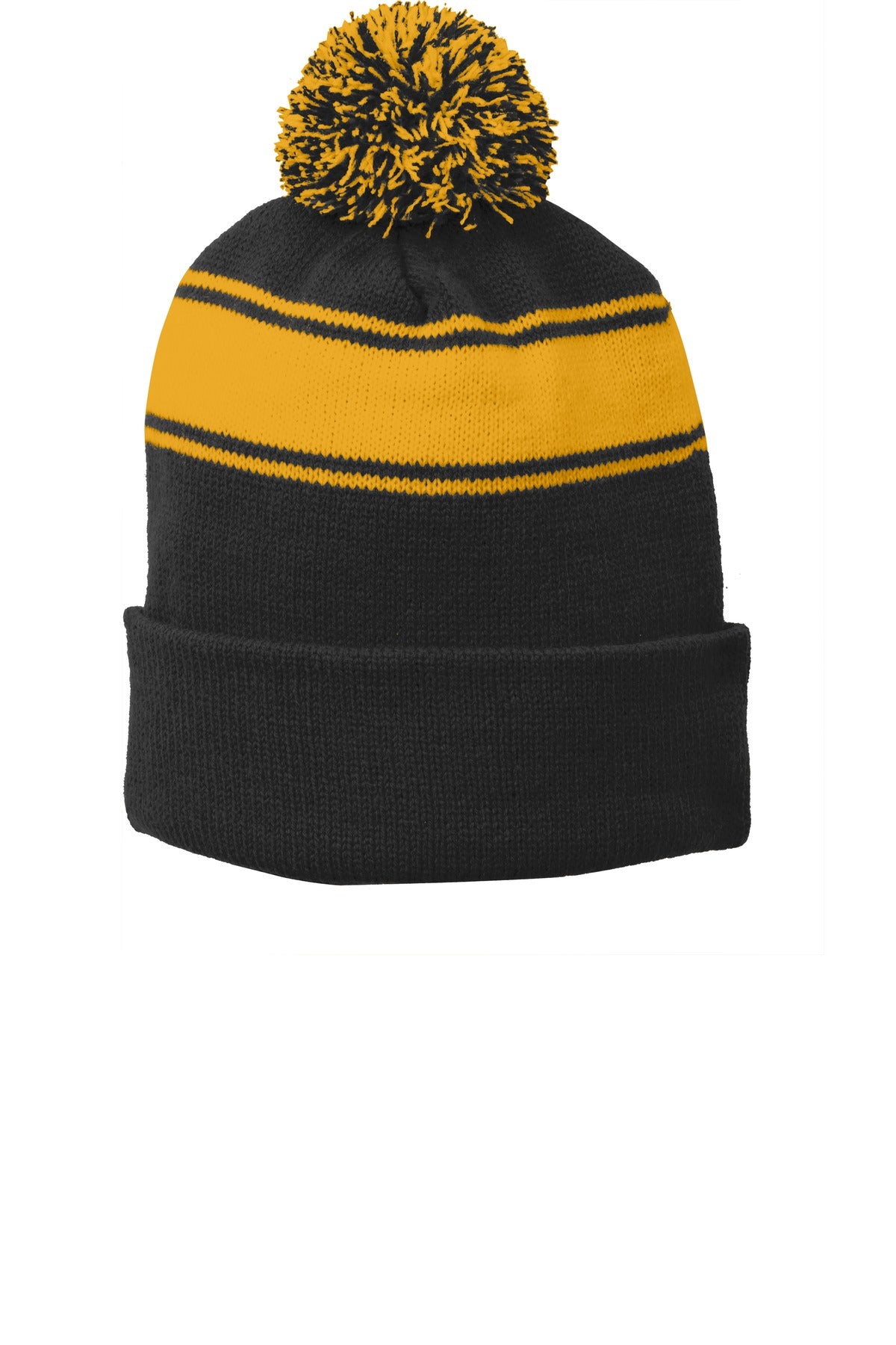 Custom Embroidered Sport-Tek Caps in Black/ Gold