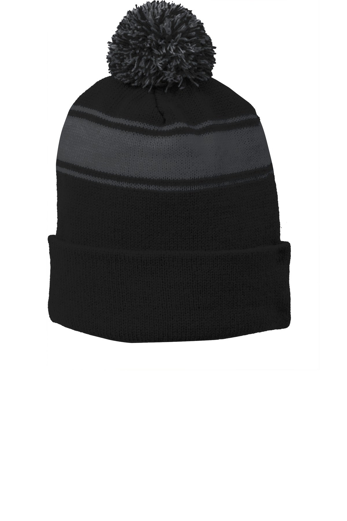 Custom Embroidered Sport-Tek Caps in Black/ Iron Grey