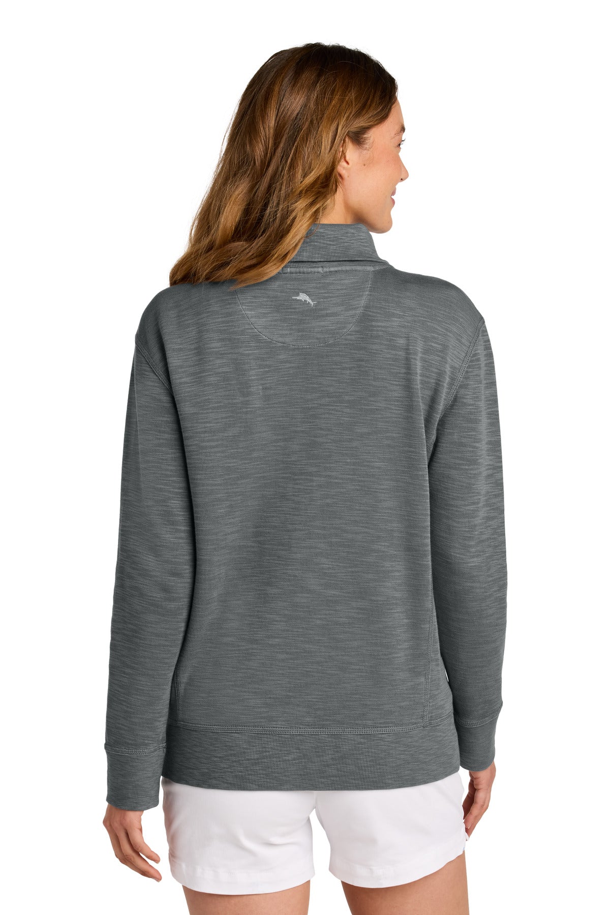 Custom Embroidered Tommy Bahama Women's Tobago Bay Full-Zip SW221983TB,Cave Grey