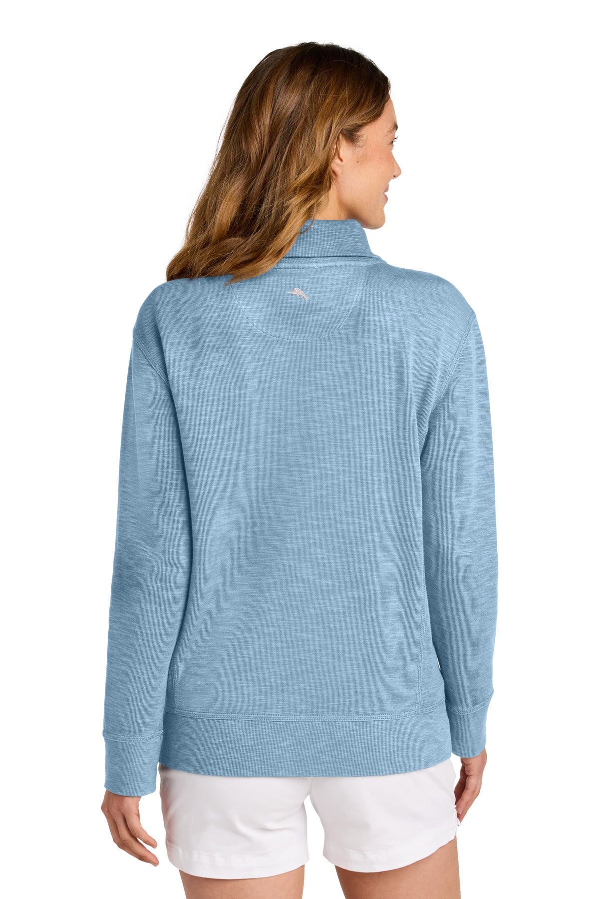 Custom Embroidered Tommy Bahama Women's Tobago Bay Full-Zip SW221983TB,Light Sky Blue