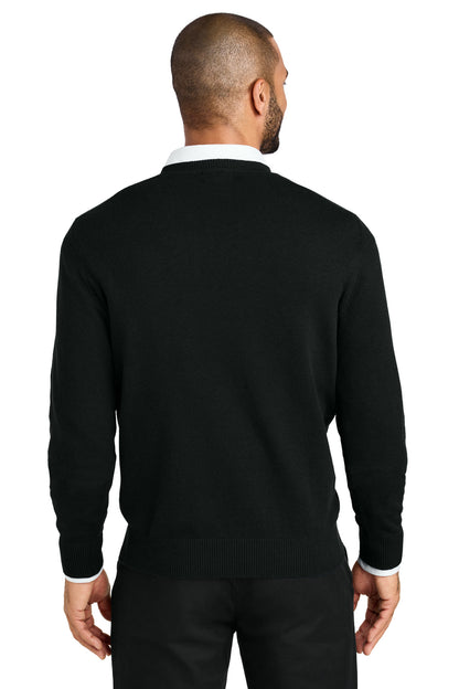 Custom Embroidered Port Authority Easy Care V-Neck Sweater SW2850,Deep Black