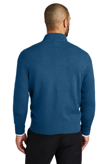 Custom Embroidered Port Authority Easy Care 1/4-Zip Sweater SW2900,Aegean Blue Heather