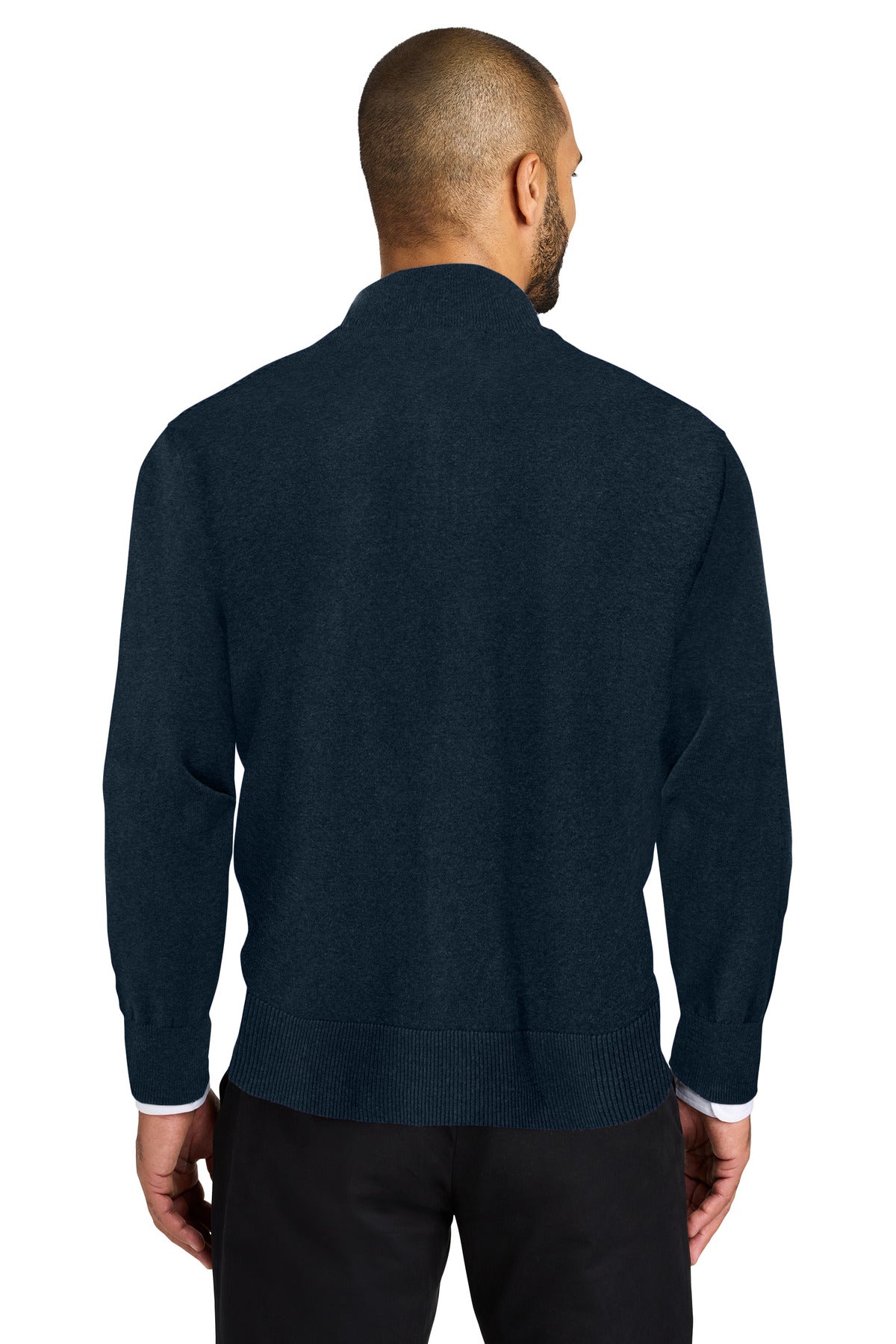 Custom Embroidered Port Authority Easy Care 1/4-Zip Sweater SW2900,River Blue Navy
