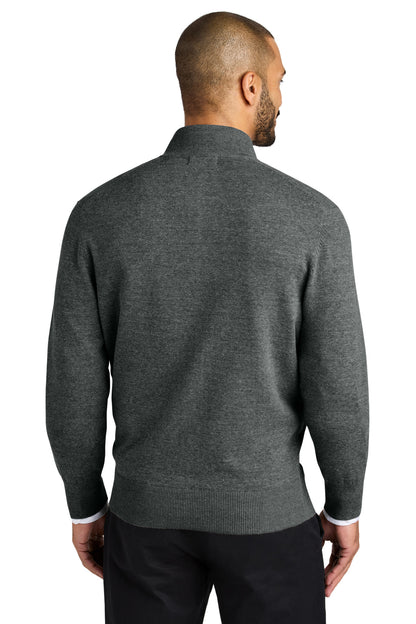 Custom Embroidered Port Authority Easy Care Full-Zip Sweater SW2901,Charcoal Heather