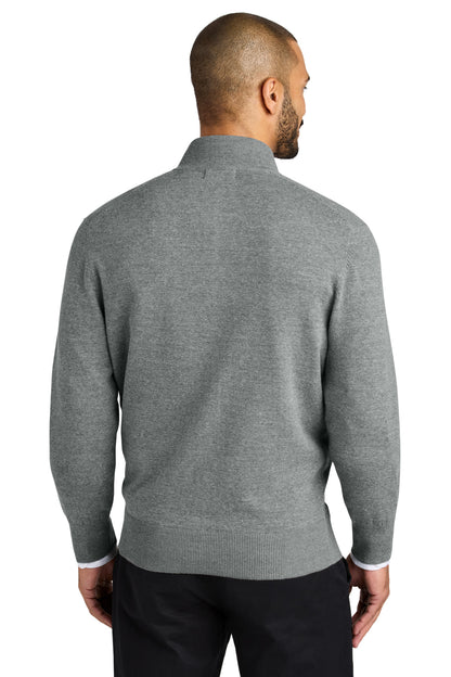 Custom Embroidered Port Authority Easy Care Full-Zip Sweater SW2901,Medium Heather Grey