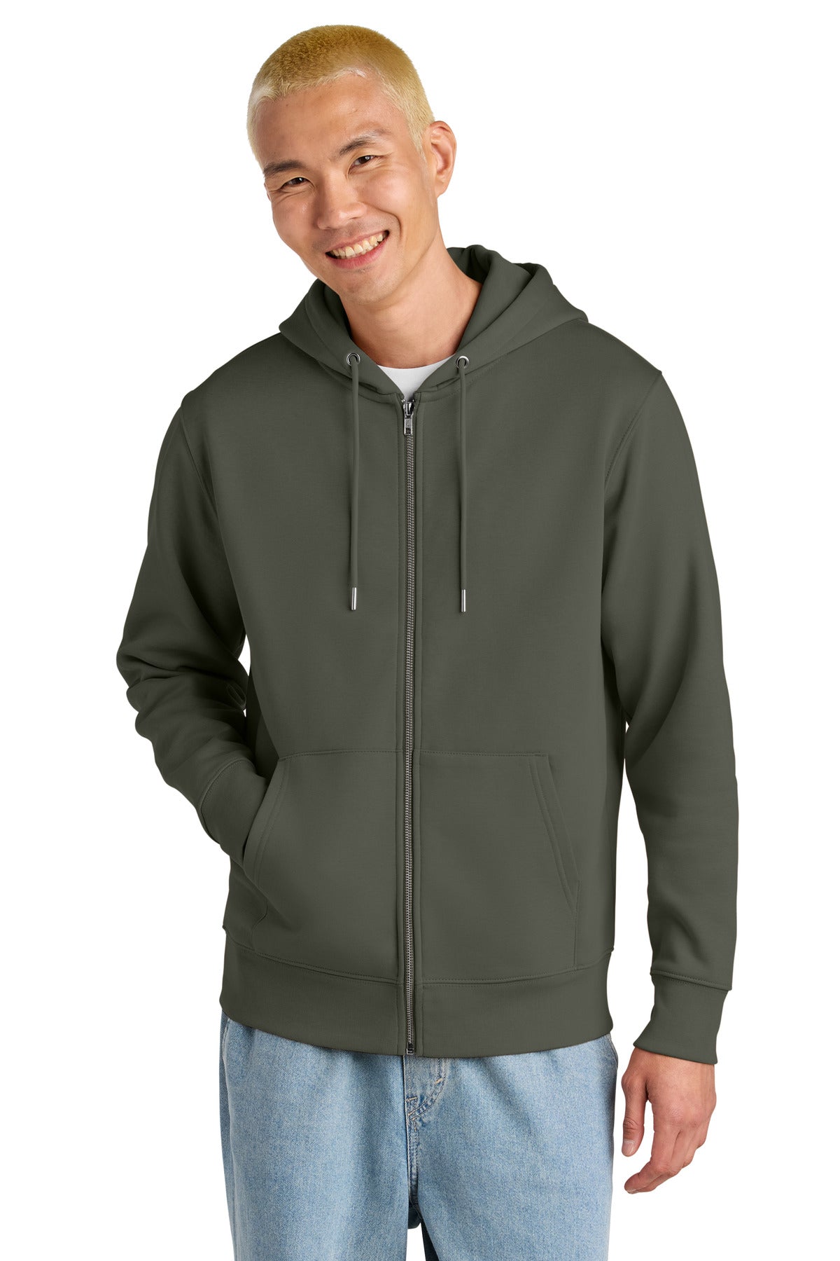 Custom Embroidered Stanley/Stella Sweatshirts/Fleece in Khaki Green