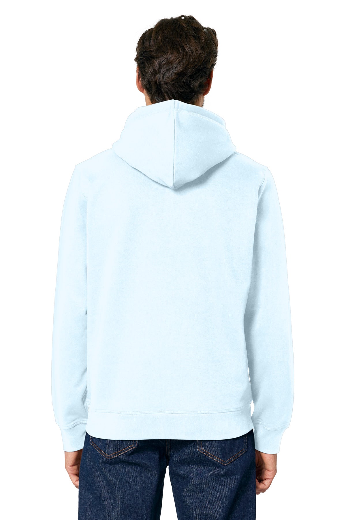 Custom Embroidered Stanley/Stella Unisex Drummer 2.0 Hooded Sweatshirt SXU009,Blue Ice