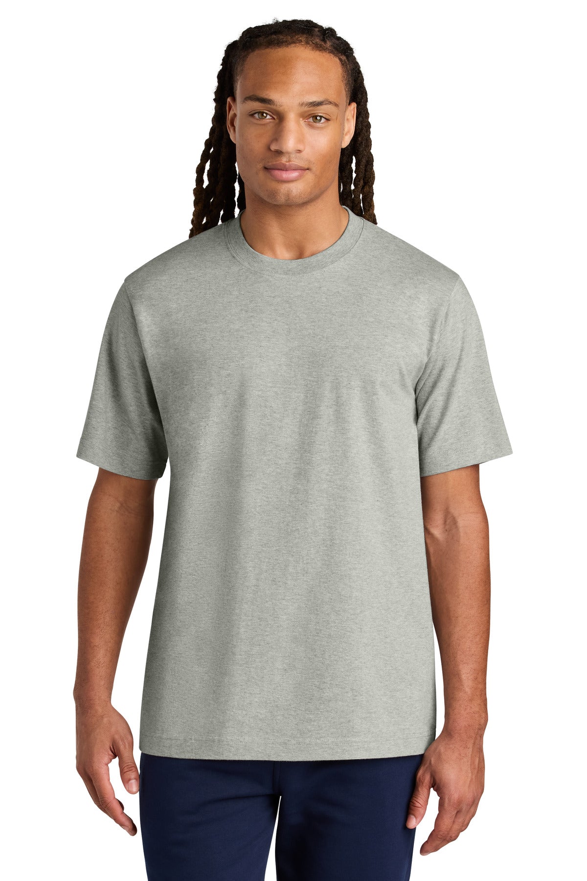 Custom Embroidered Stanley/Stella T-Shirts  in Heather Grey