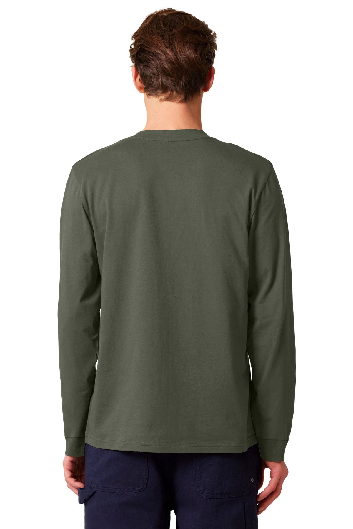 Custom Embroidered Stanley/Stella Unisex Creator 2.0 Long Sleeve Tee SXU022,Khaki Green