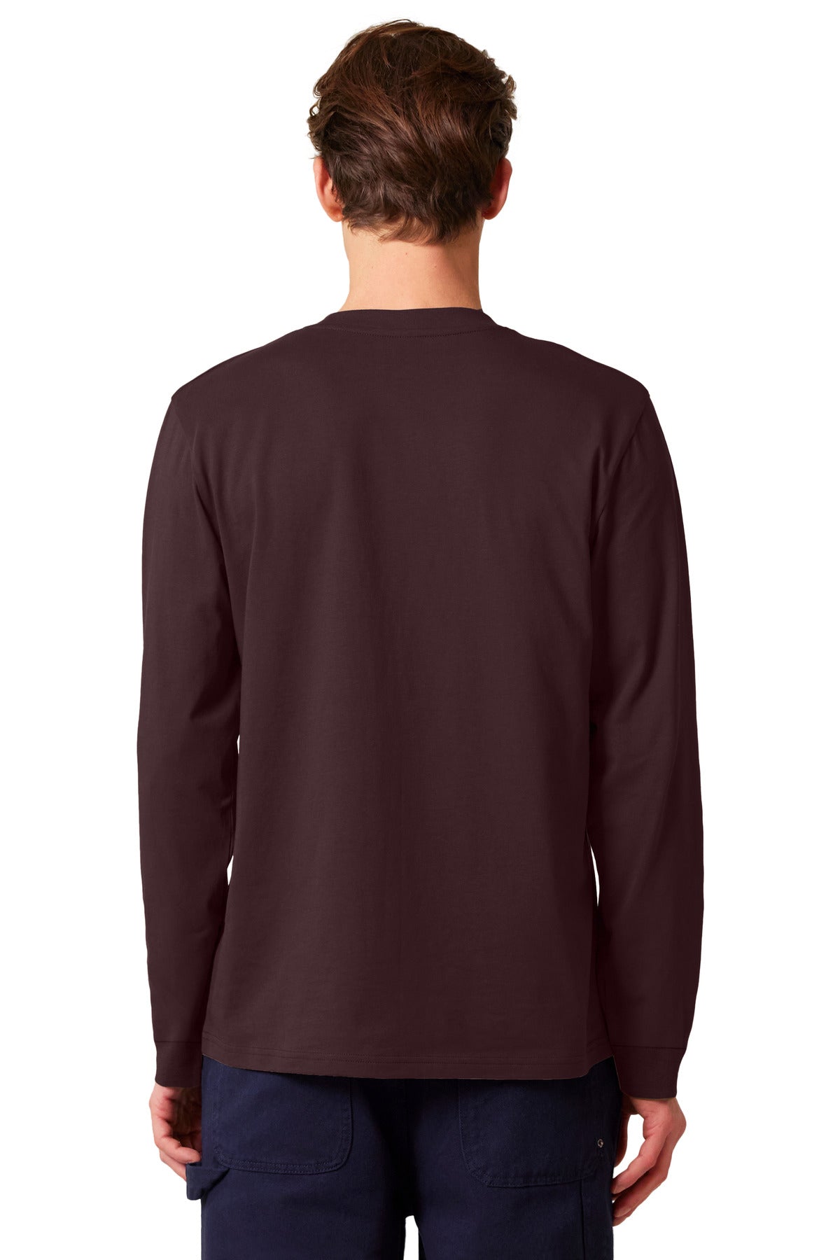 Custom Embroidered Stanley/Stella Unisex Creator 2.0 Long Sleeve Tee SXU022,Red Brown