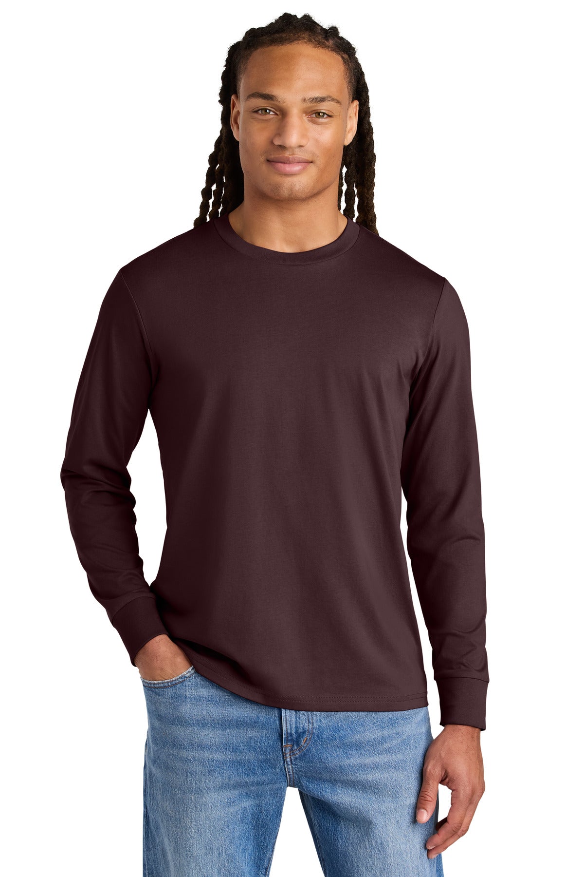 Custom Embroidered Stanley/Stella T-Shirts  in Red Brown