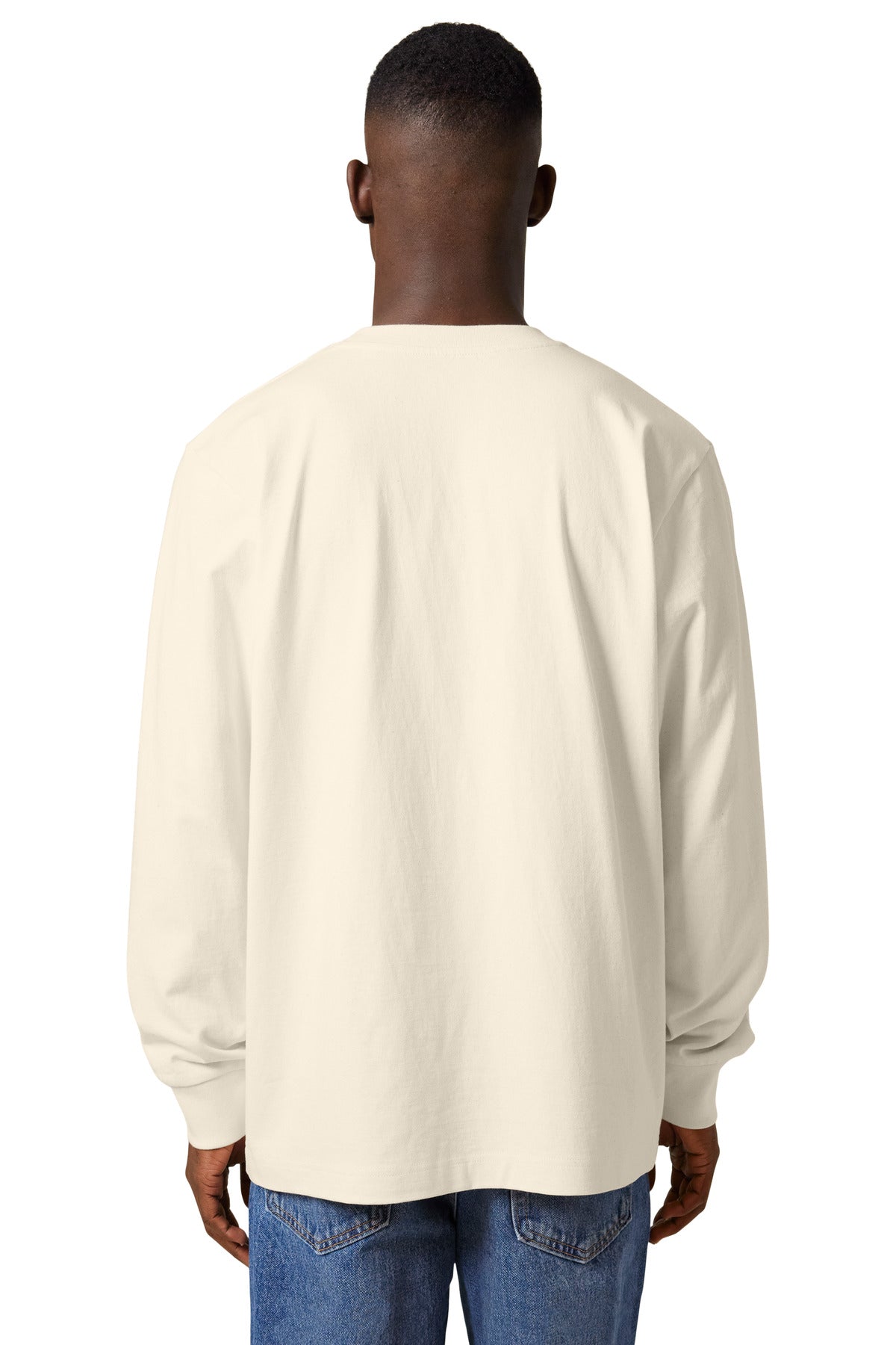 Custom Embroidered Stanley/Stella Unisex Freestyler Heavyweight Long Sleeve Tee SXU023,Natural Raw