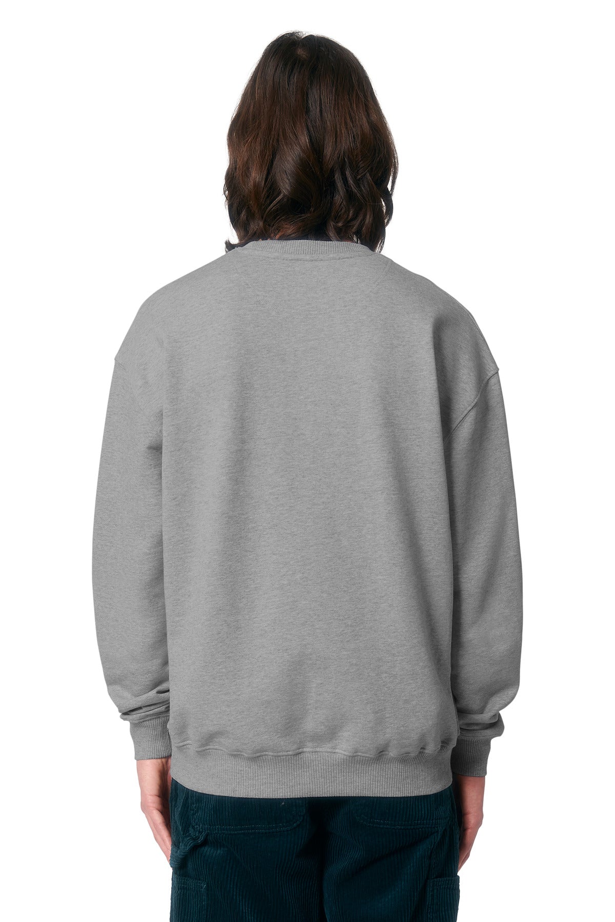 Custom Embroidered Stanley/Stella Unisex Ledger Dry Crewneck Sweatshirt SXU029,Heather Grey