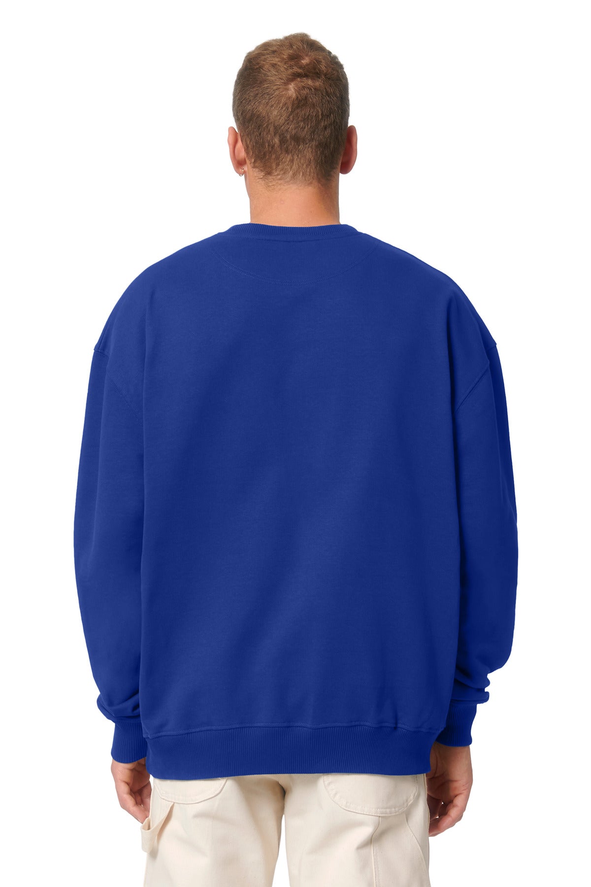 Custom Embroidered Stanley/Stella Unisex Ledger Dry Crewneck Sweatshirt SXU029,Worker Blue