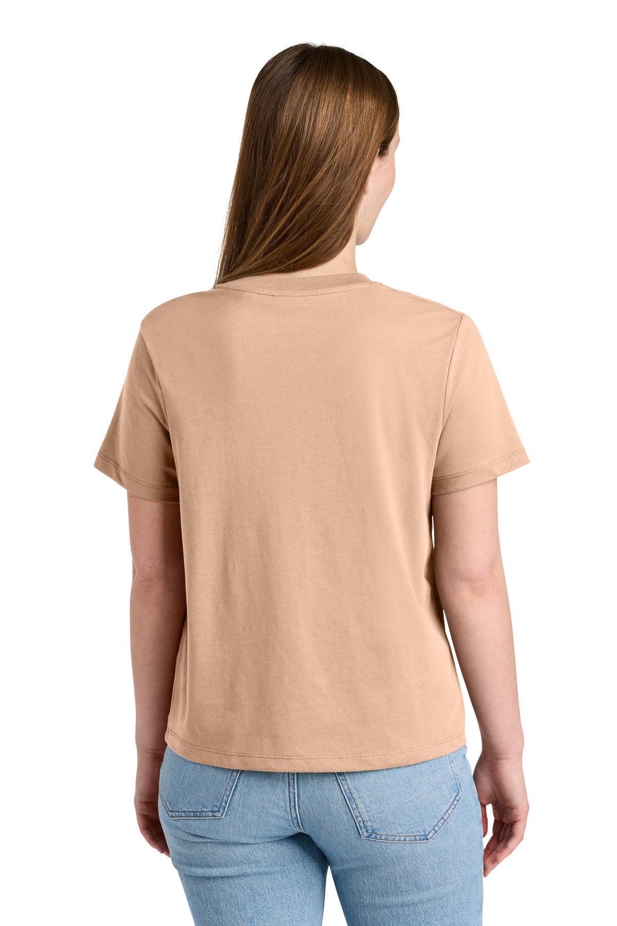 Custom Embroidered Stanley/Stella T-Shirts  in Fresh Peach