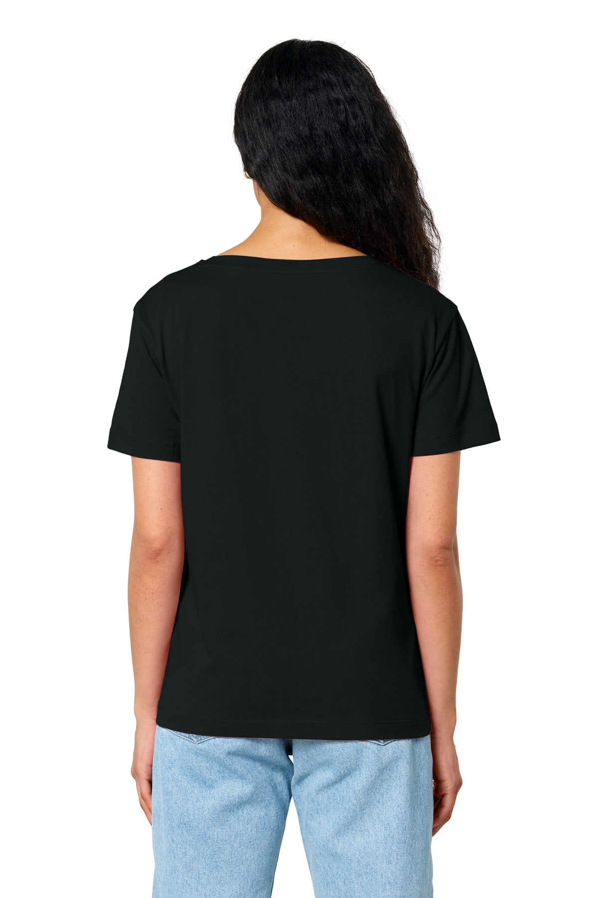 Custom Embroidered Stanley/Stella Women's Stella Serena Scoop Neck Tee SXW008,Black