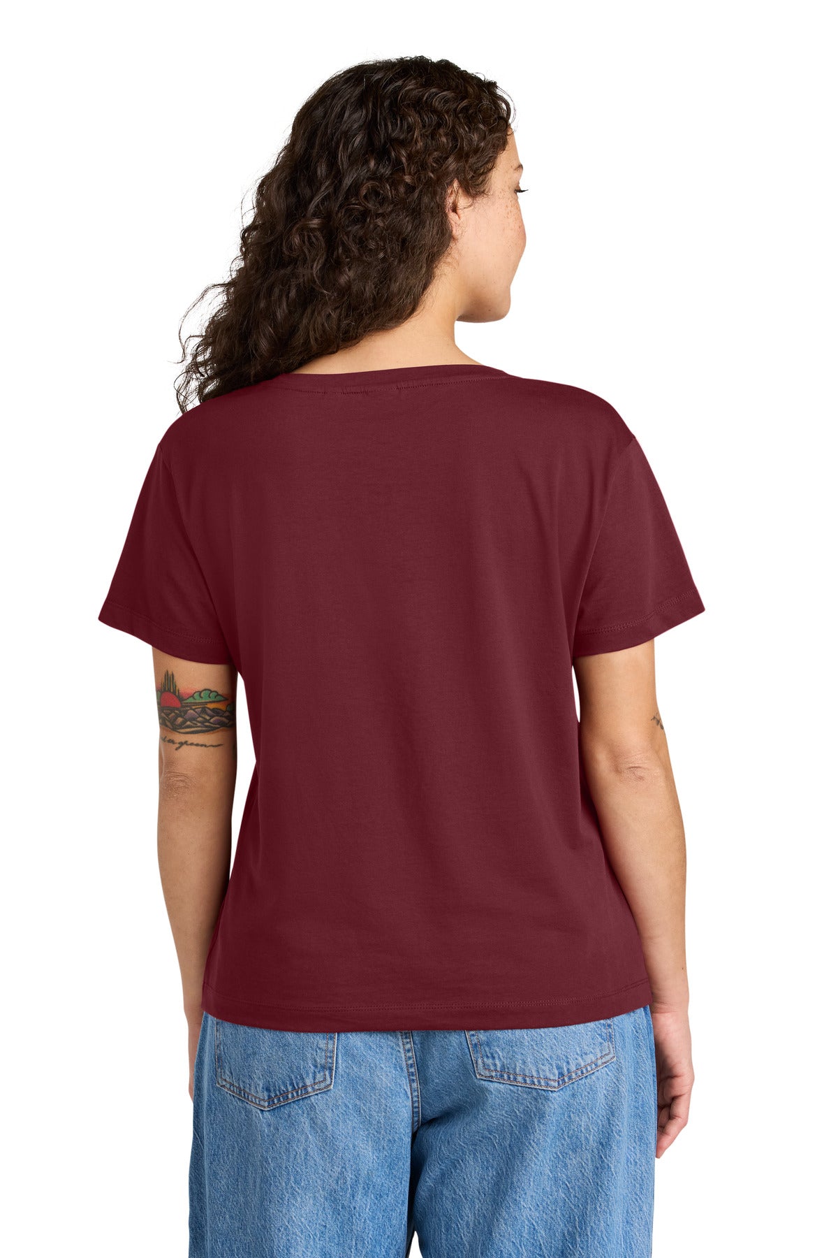Custom Embroidered Stanley/Stella T-Shirts  in Burgundy