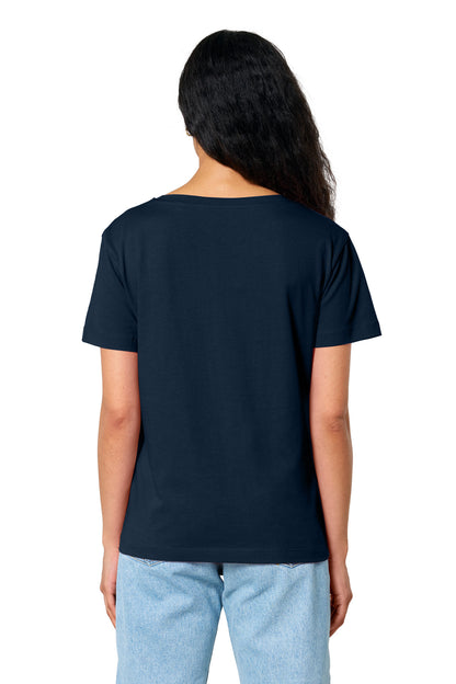 Custom Embroidered Stanley/Stella Women's Stella Serena Scoop Neck Tee SXW008,French Navy