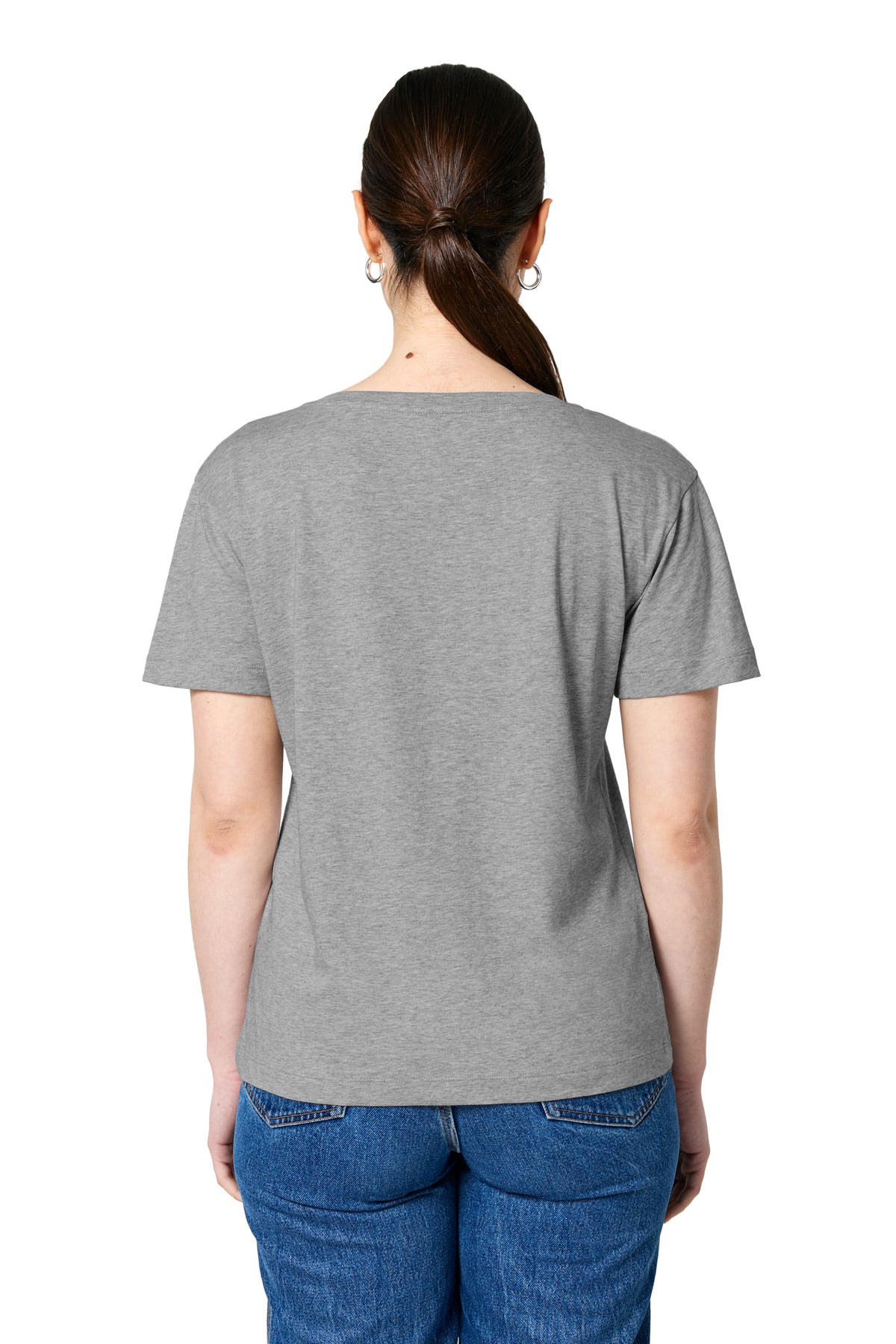 Custom Embroidered Stanley/Stella Women's Stella Serena Scoop Neck Tee SXW008,Heather Grey
